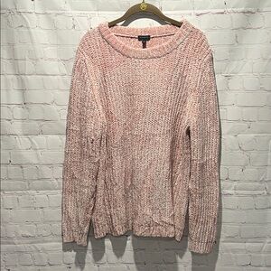 Talbots Soft Pink Crew‎ Neck Knit Sweater  Woman’s Size XL